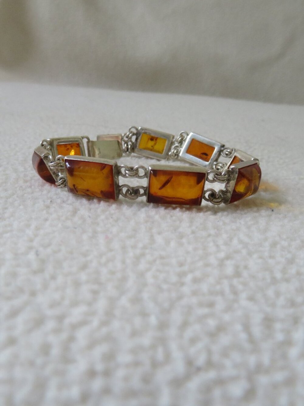Sterling Amber Bracelet